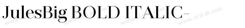 JulesBig BOLD ITALIC字体转换